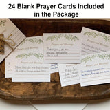 BIXMK Prayer Bowl,Prayer Bowl Wooden with Cards,Wooden Heart Prayer Bowl with Cross,Handcrafted Prayer Bowl for Women with 24 Prayer Cards,Wood Dough Bowl BIXMK