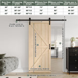ARK DESIGN 36 x 84 Inch Barn Door with 7FT Sliding Barn Door Hardware Kit Included, Solid Wood DIY Dyeing Sliding Door, Pre-Drilled, Simple Assembly Required ARK DESIGN