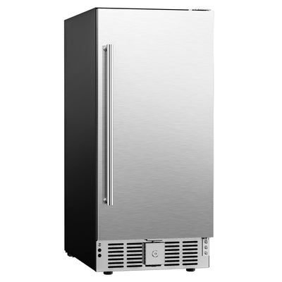 EUHOMY Beverage Refrigerator 15 Inch, Under Counter 127 Can Beverage Fridge with Stainless Steel Door, Beverage Cooler Built-in and Undercounter Beer Fridge, Drink Fridge - Soda Cola