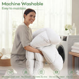 OLANLY Full Mattress Topper – Viscose Made from Bamboo Cooling Pillow Top, Plush Bed Topper with Breathable Quilted Design, Soft Full Mattress Pad for Back Pain Relief, White OLANLY