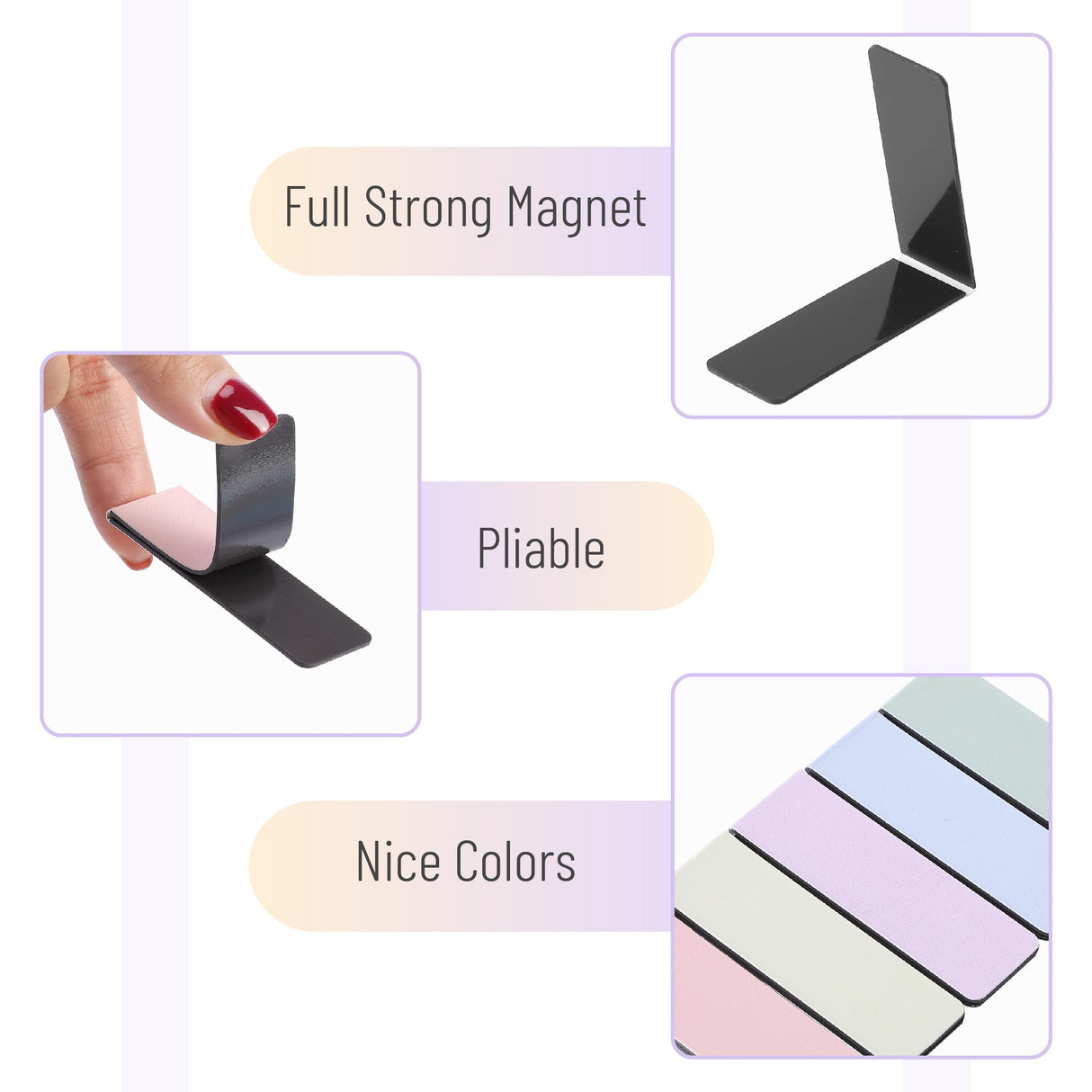 Mr. Pen- Magnetic Bookmarks, 12 Pack, Pastel Colors, Magnetic Book Marks, Bookmarks for Women Men Kids, Magnetic Bookmark, Magnet Bookmark Clips, Book Marker, Paper Bookmarks, Bookmark Magnetic Mr. Pen