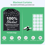 BoxElfos 100% Blackout Blind Curtains Window Cover [157" x 59" XXL] [DIY Cut to Any Size or Shape] [Hook & Loop Tabs][ Portable Bags for Travel] [Light & UV Blocking ] for House,Nursery,Apartment BoxElfos