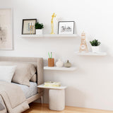 Bellsal Floating Shelves for Wall, White Engineered Wood Wall Shelf Set of 4, 16" Wall Mounted Floating Shelf for Kitchen, Living Room, Bedroom, Bathroom Storage, Book Shelf for Walls Home Decor Bellsal