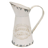 Soyizom Galvanized Metal Pitcher Farmhouse Decor Jugs White Pitcher Vases Flower Jugs Vase Shabby Chic Decor Water Can Milk Jug Rustic Decorations for Home Christmas Wedding,White-Jug/8.9”H-Small Soyizom