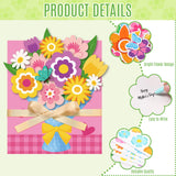 Fullhawl 30 Sets Mothers Day Card DIY Mom Cards Making Kit Happy Mother's Day Flower DIY Greeting Card with Envelopes Ribbon Floral Handmade Craft to Mom for Home School Classroom Activities Supplies Fullhawl