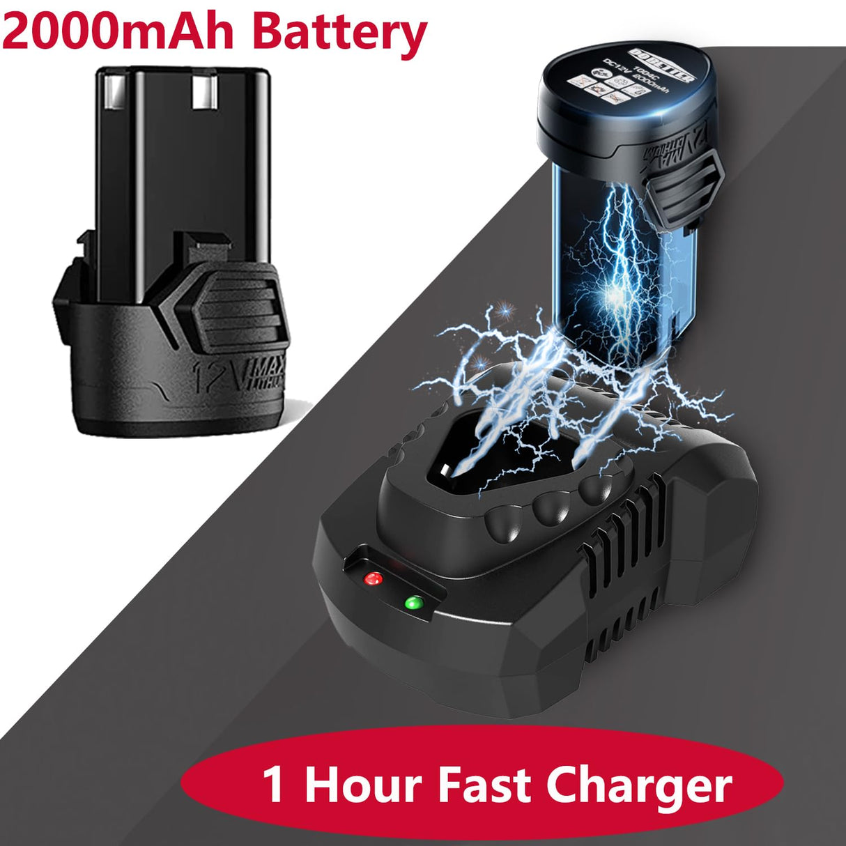 Dobetter Electric Ratchet Wrench 3/8 Cordless Ratchet Wrench Set, Extended 55 N·m Battery Powered Ratchet Tool with 7 Sockets, 2 Screwdrivers, 1 Extender, 1/4" Adapter and Bag-DBCRWI2L Dobetter