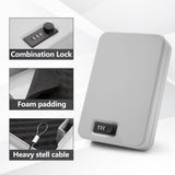 Sgorlds Gun Safe for Pistol, Portable Handgun Lock Box with Combination Lock, Pistol Safe for Car, Home, Travel, 11.5" x7.5" x2.5", Gray Sgorlds