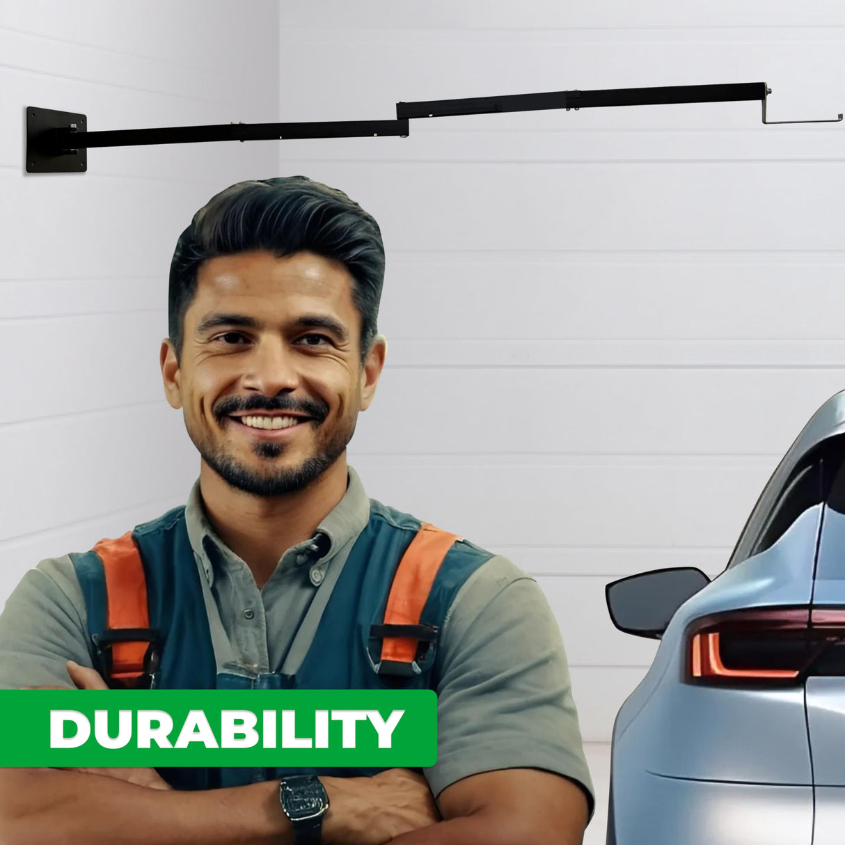 Skywin Retractable EV Charging Cable, EV Charger Cable Retractor Extender Up to 6 FT, Overhead Electric Vehicle Charging Station Wall Mount (Black) Skywin