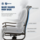 UDPATIO Patio Swivel Dining Chairs Set of 4, Outdoor Swivel Chairs High Back with All Weather Textilene Metal Rocking Frame for Lawn Garden Backyard, Dark Gray UDPATIO