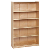 ECR4Kids Classic Bookcase, 60in, Adjustable Bookshelf, Natural ECR4Kids