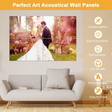 MecTo Customized Soundproof Panels, Personalized Acoustic Sound Absorbing Wall Art, 6 Pack Self-Adhesive Decorative Acoustic Panels for Walls (72x48in, 6-Pack) MecTo