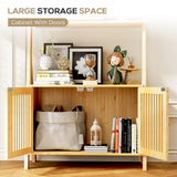 Bookcase with Drawers, 4-Tier Bamboo Bookshelf Ladder Shelf with 6 Hooks, Tall Narrow Book Shelf, 24.8"L x 10.6"W x 59.5"H, Standing Storage Organizer for Living Room, Home Office, Bedroom, Bathroom oakvivo