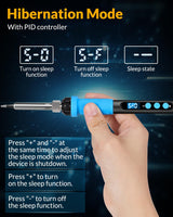 Soldering Iron Kit, 100W High Power Soldering Iron, Fast Heating, Digital Display Temperature Control Accurate 356°F-896°F, Portable Soldering Kit with Protective Cap, Automatic Sleep Mode Aucanla