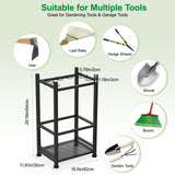 Dirza Garden Tool Organizer,Yard Tool Organizer for Garage Organization and Storage,Garden Tool Rack with 9 Loops for Garage, Shed, Outdoor,Easy Take Out and Storage,Will NOT tip over Dirza