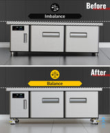 HOLKIE Leveling Stem Casters Set of 4 Heavy Duty Retractable Caster Wheels, 1/2" and M12 Stem Size, Total Capacity 3300 Lbs, Adjustable Wheel with Ratchet Handle for Workbench, Machine, Equipment HOLKIE