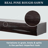 MANTELSDIRECT Breckenridge Distressed Wood Mantel Shelf - Espresso Rustic 72 Inch Beautiful Wooden Rustic Shelf - Includes Corbels Perfect for Electric Fireplaces and More! Mantels Direct MANTELSDIRECT