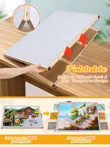 Kalolary 2-in-1 Tilting & Foldable Puzzles Board, 2000 Pieces Wooden Jigsaw Puzzle Table with 6 Drawers & 2 Covers Portable Puzzles Accessories Puzzle Organizer for Adults (31" x 39.4") Kalolary