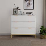Anmytek White Dresser for Bedroom, 3 Drawer Dresser with Spacious Storage Modern Wood Chest of Drawers for Bedroom Living Room Hallway H0074 Anmytek