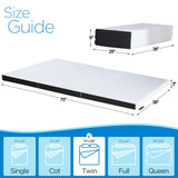 Roxzo Folding Mattress, 3 inch Twin Tri-Folding Memory Form Mattress,Portable Trifold Mattress Topper with Washable Cover, Non-Slip Bottom Camping Mattress Guest Bed, 75"x38"x3" Roxzo