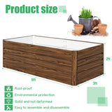 SnugNiture Galvanized Raised Garden Bed 6x3x2FT Outdoor Large Metal Planter Box Steel Kit for Planting Vegetables, Flowers SnugNiture