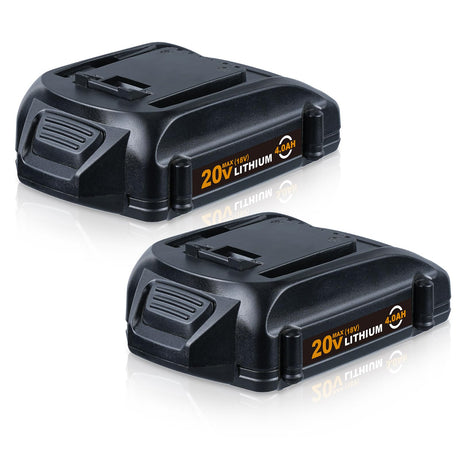 VINIDA 2Pack 20V 4.0Ah Battery 20V Max WA3520 Lithium Battery WG151s WG155s WG251s WG255s WG540s WG545s Tool Batteries VINIDA