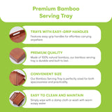 Prosumers Choice Wooden Tray - Dark Wood Serving Trays with Handles - Nesting Design for Space Saving - Wooden Serving Tray for Food, Drinks, Snacks - Set of 3 Prosumer's Choice