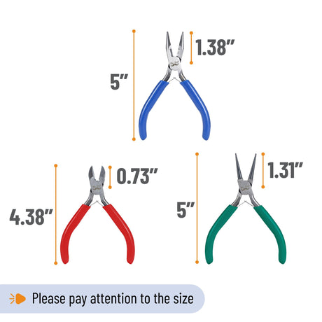 Mr. Pen- Jewelry Pliers Kit, 3 Pack Mini Chain Nose Pliers Wire Cutters for Jewelry Craft & Earring Making Mr. Pen