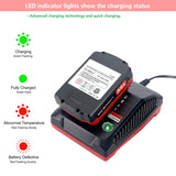 Qbmel 18-Volt Multi-Chemistry Battery Charger for Porter Cable PCXMVC Lithium Ion & NiCad NiMh Slide PC18B PC18B-2 PC18BL PC18BLX PCC489N Cordless Power Tool Battery Qbmel
