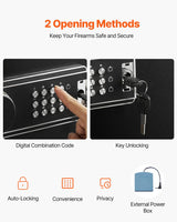 VEVOR Gun Safe, 8-10 Rifle Safes with Quick Access Digital Keypad, Anti-Theft Design Locking Gun Cabinet, Easy to Install, Tall Home Security Safe with Removable Shelf for Rifles Shotguns Pistols VEVOR