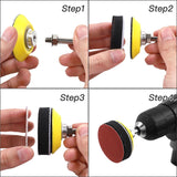 HongWay 300pcs 2 Inches Sanding Discs Pad Kit, Drill Sander Attachment for Sanding Grinder Rotary Tools with Backer Plate Shank and Soft Foam Buffering Pad, Sandpapers Includes 60-3000 Grit HongWay