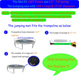 Bzzter 16FT Trampoline Mat,171.8"/14.31ft Diameter Mat with 108 Rings Fits 6.5"-7.0" Spring，w/Pull Hook and Gloves,not Include Frame and Spring Bzzter