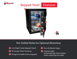 Hornady Fireproof Safe for Guns and Valuables with Keypad Entry - Secure Your Firearms, Cash, Documents, Jewelry and More - 4-6 Digital Keypad Entry, Interior Light and Backup Key - Item 95407 Hornady