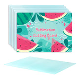 6Pack Sublimation Glass Cutting Board Blanks, Textured Tempered Glass Chopping Boards for Kitchen, Anti Slip Cutting Boards Heat Resistant Glass Plate Chopping Board for Kitchen DIY Heat Press Machine HYHOSHI