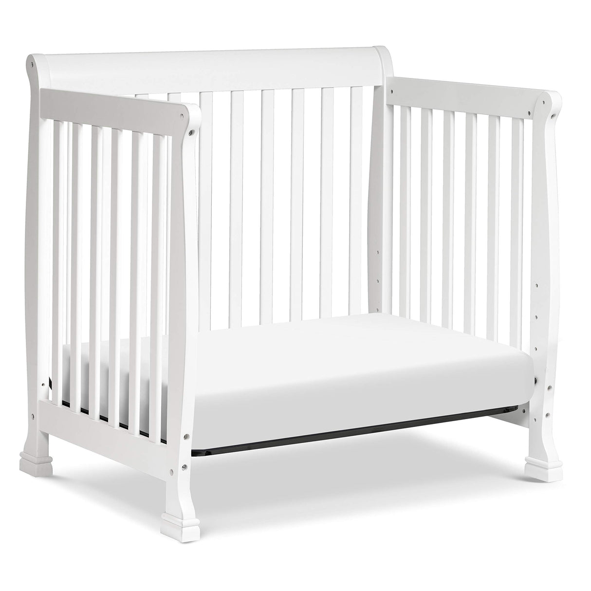 DaVinci Kalani 4-in-1 Convertible Mini Crib in White | Greenguard Gold Certified DaVinci