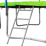 1500 LBS 16FT Outdoor Trampoline for Kids and Adults with Safety Enclosure Net, Basketball Hoop and Ladder (Green) Awlstar