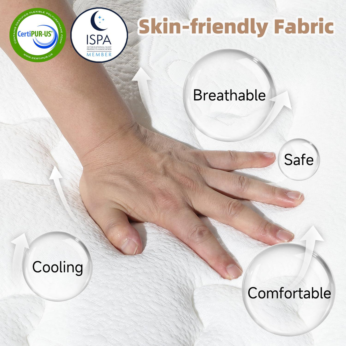 AICEHOME King Mattress, 14 Inch Individual Pocket Springs with Gel Memory Foam, Medium Firm Mattresses in a Box, Hybrid King Size Mattress with Pressure Relief AICEHOME