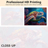 Paint by Numbers for Adults and Kids Underwater Wild Turtle Ocean DIY Paint by Number Oil Paintings Arts and Crafts Paint by Numbers Kits Acrylic Painting 16 x 20 Inch TUMOVO