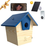 Qidoubird Smart Birdhouse with Camera, 2.4G WiFi Bird Watching Camera Night Vision, Wood Birdhouse Camera Auto Capture Bird Videos & Real Time Notify, Best for Bird Lovers Qidoubird