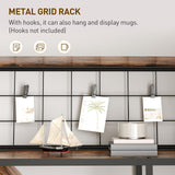 RALGEND Triple 5-Tier Bookshelf, Industrial Large Bookcase with 14 Open Display Shelves, Modern Tree Bookcase with Metal Frame and Hanging Function for Living Room, Home Office, Rustic Brown and Black RALGEND