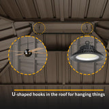 HOTEEL 10x12 Hardtop Gazebo with Heavy Duty Galvanized Steel Double Roof, Aluminum Frame, Flame-Resistant Curtains and Netting, Outdoor Gazebo Permanent Gazebo for Backyard, Brown (Upgraded 2.0) Hoteel