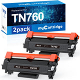myCartridge Remanufactured Toner Cartridge Replacement for Brother TN760 TN-760 TN730 TN-730 for MFC-L2710DW MFC-L2750DW HL-L2350DW HL-L2370DW HL-L2395DW HL-L2390DW Printer(Black,TN760 2Pk) myCartridge