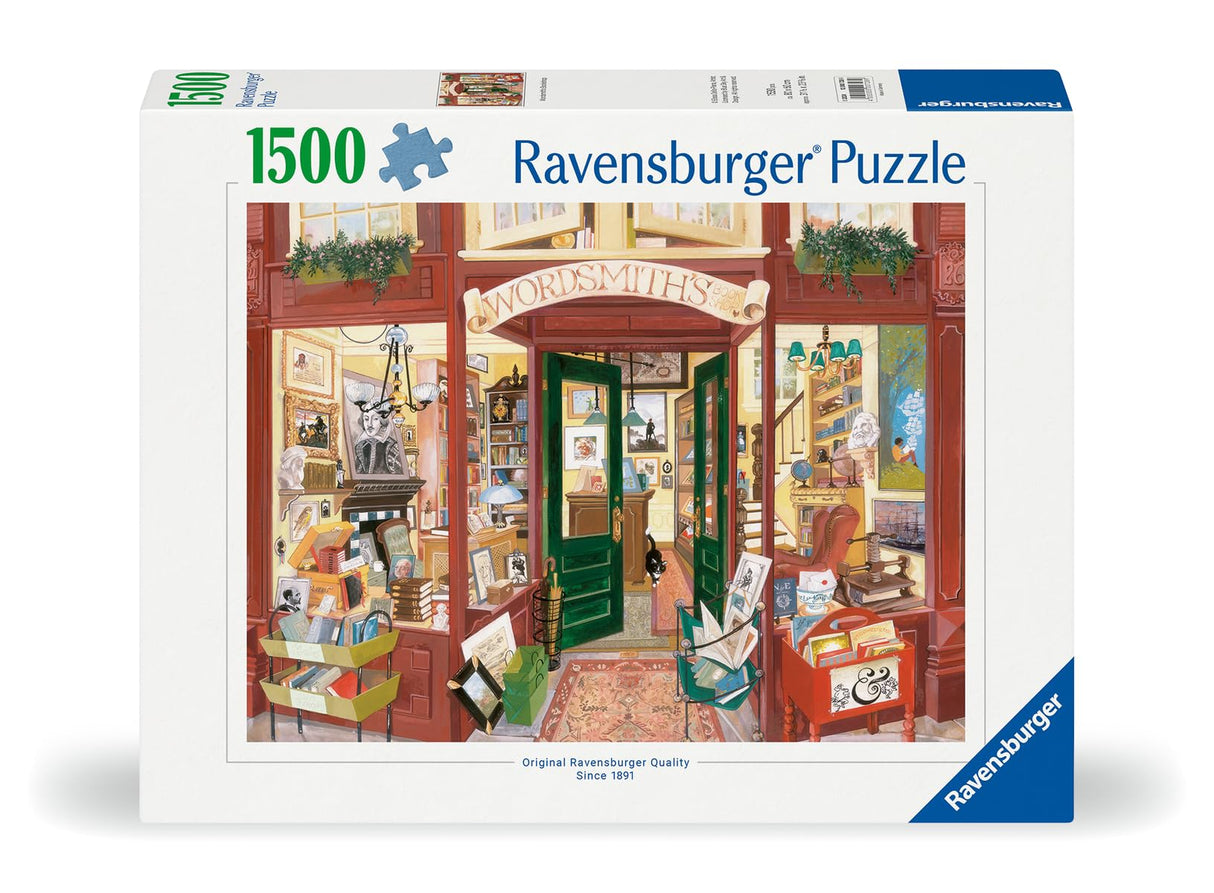 Ravensburger Wordsmith's Bookshop 1500 Piece Jigsaw Puzzle for Adults - 12000728 - Handcrafted Tooling, Made in Germany, Every Piece Fits Together Perfectly Ravensburger