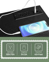 CHOEZON TV Stand with Power Outlets to 55 inch TV, Modern Entertainment Center with Multi-Color LED Light, Media TV Console with Adjustable Glass Shelves for Living Room, Bedroom, Black MDS01UDBB CHOEZON