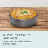 Chicago Metallic 5233128 Professional Non-Stick 3-Piece Round Cake Pan Bakeware Set, Gray Chicago Metallic