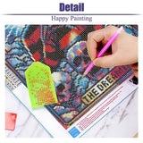 6 Packs Halloween Diamond Painting Kits for Adults, DIY Horror Diamond Art Kits for Beginners, 5D Full Drill Crystal Arts and Crafts Gem Art Painting Kits for Home Wall Decor Festival Gift (30*40cm) LWZAYS