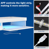 ANTISTA Floating TV Stand | 94.5'' Long Wall Mounted TV Shelf with Power Outlet, Modern Wooden Entertainment Center Media Console with Storage, High Gloss Large TV Cabinet, Up to 100 Inch TVS ANTISTA