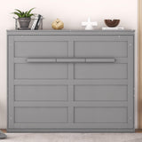 Harper & Bright Designs Full Size Murphy Bed Wall Bed Space-Saving for Multipurpose Guest Room Bedroom or Home Office, Gray Harper & Bright Designs