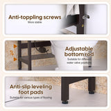 Cozivolife Over The Toilet Storage with 2 Baskets, 4-Tier Bamboo Organizer Rack with Paper Holder & 4 Hooks & Waterproof Feet Pad,Freestanding Shelf for Bathroom(Brown) Cozivolife