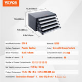 VEVOR Drill Bit Dispenser Cabinet, Five-Drawer Drill Bit Dispenser, 60-Compartment Drill Bit Organizer Cabinet, Drill Dispenser Organizer Cabinet Holder for Jobber Length Wire Gauge Sizes 1 to 60 VEVOR