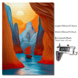 Bgraamiens Puzzle-Voyage- Puzzles for Adults 1000 Pieces, Difficult Challenge Jigsaw Puzzles, Autostereoscopy River Mountains with Sunset Scene Art Puzzles as Wall Decor Impossible Puzzle Bgraamiens